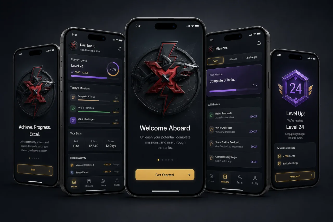 XARKLO mobile app concept and UI preview