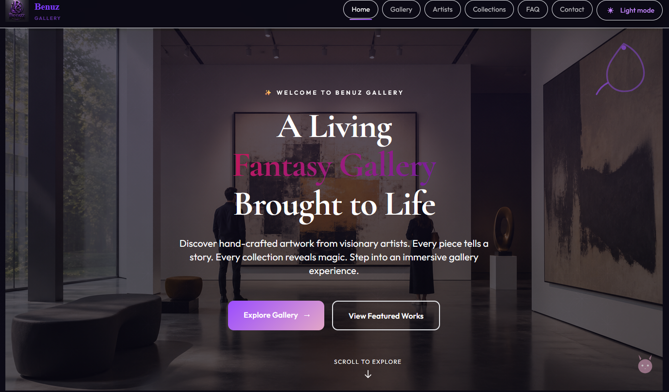 Benuz Gallery Interface